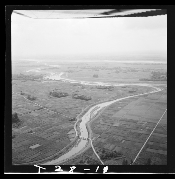 広瀬川,上流よりみる.遠くに利根川(深谷)