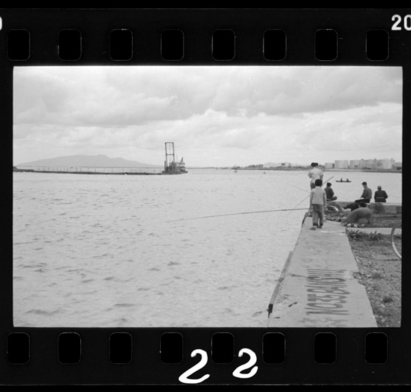 雄物川河口にある秋田港