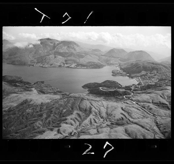 Lake Ashi with Mt. Koma(LEFT) and Mt. Futago